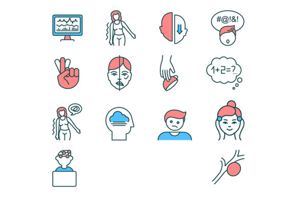 Brain Health RGB Color Icons Set – Graphics & Icons for Meaningful Craft Design