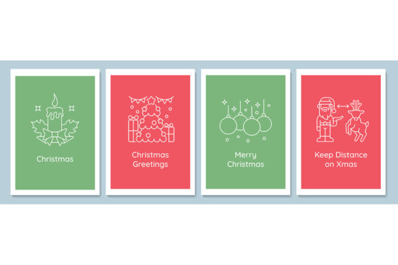 Celebrating Christmas Tradition Postcard: A Graphic Template for Festive Editorial Design