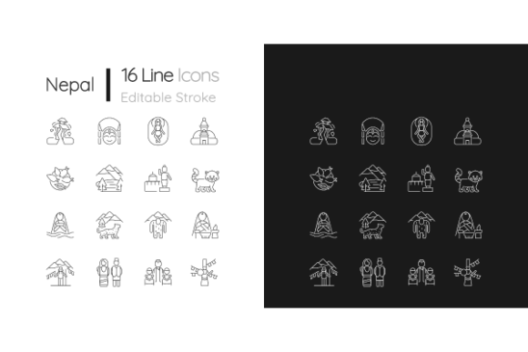 Embroidering Identity: Using Nepal Cultural Heritage Icons Bundle in Real Projects