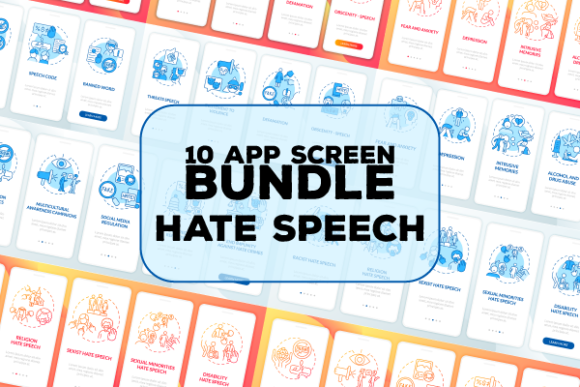 Exposure to Violence App Page Bundle Graphics & Templates