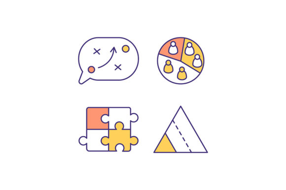 Marketing Strategy RGB Color Icons for Crafters & Handmade Sellers