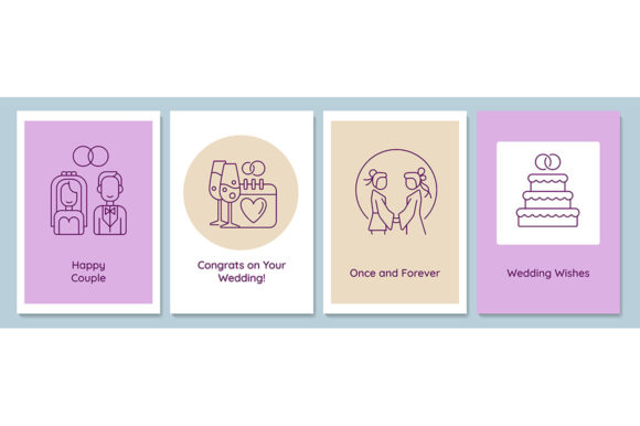 Married Life Beginning Postcards – A Fresh Graphic Template for Modern Branding Projects