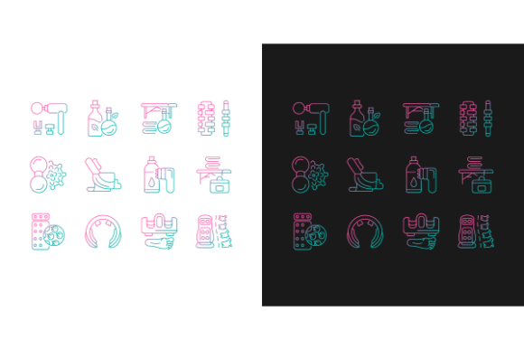 Massage Tools Gradient Icons Bundle Review for Real Embroidery Use