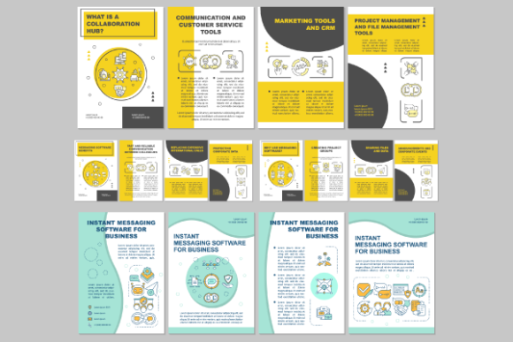Messenger for Business Brochure Bundle: Graphic Templates for Modern Brand Storytelling
