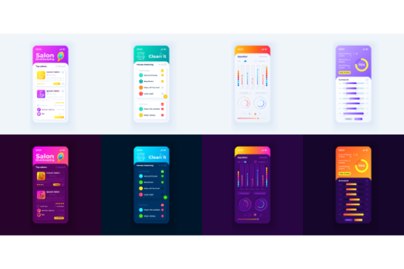 Mobile App Page Design Layout Bundle: Modern Graphics for UX/UI Kits
