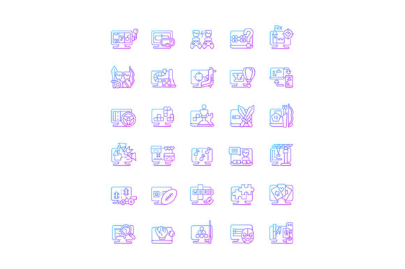 Online Game Types Gradient Linear Icons: A Designer’s Real-World Review