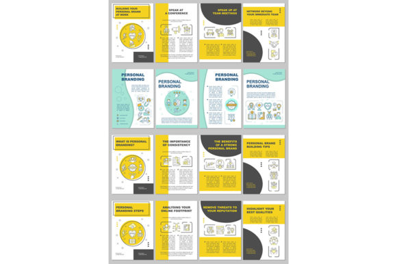 Personal Branding Strategy Brochure Set: Graphics for Strategic Brand Communication