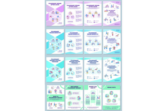 Pulmonary Rehabilitation Brochure Set: Graphics for Handmade Business Branding & Craft Projects