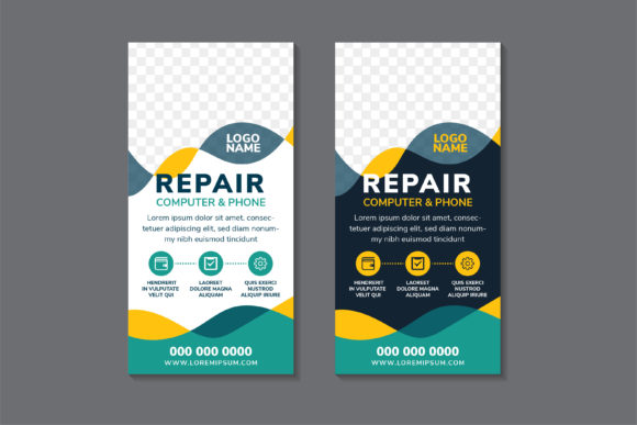 Repair Computer and Phone Vertical Banner Graphics Review