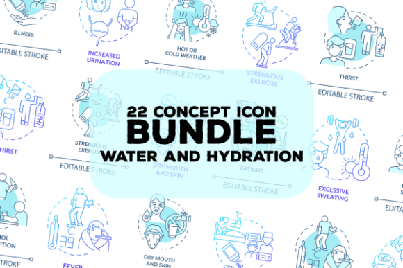 Water and Hydration Concept Icons Bundle: A Designer’s Real-World Review